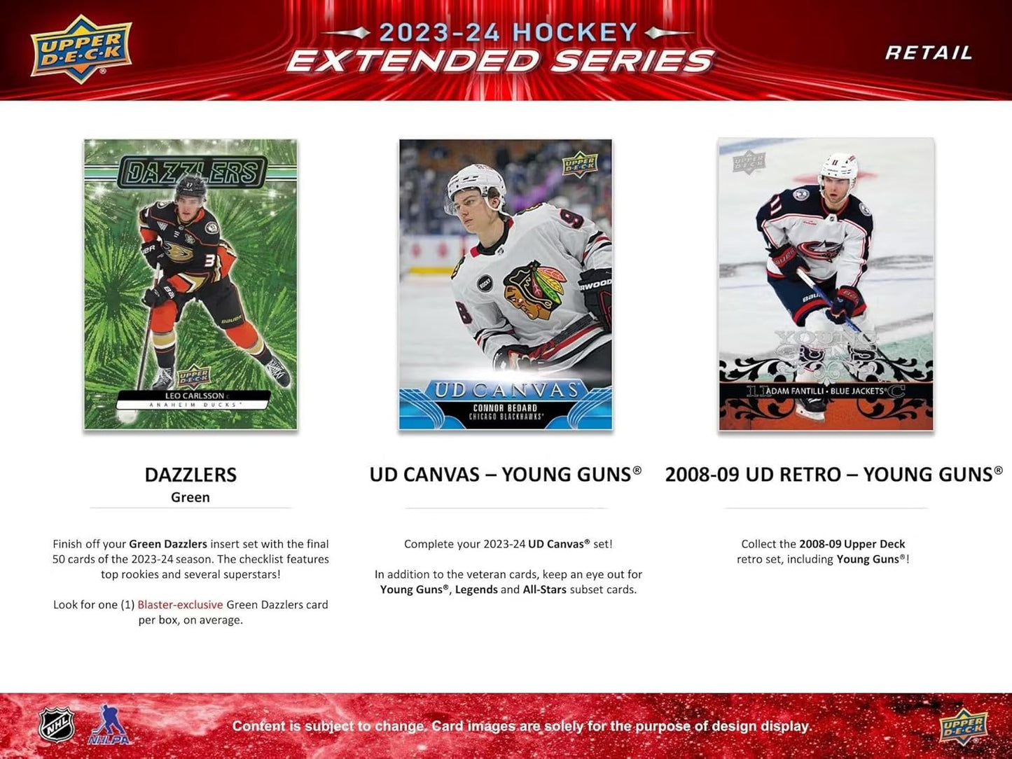 2023/24 Upper Deck Extended Series Hockey 4-Pack Blaster Box