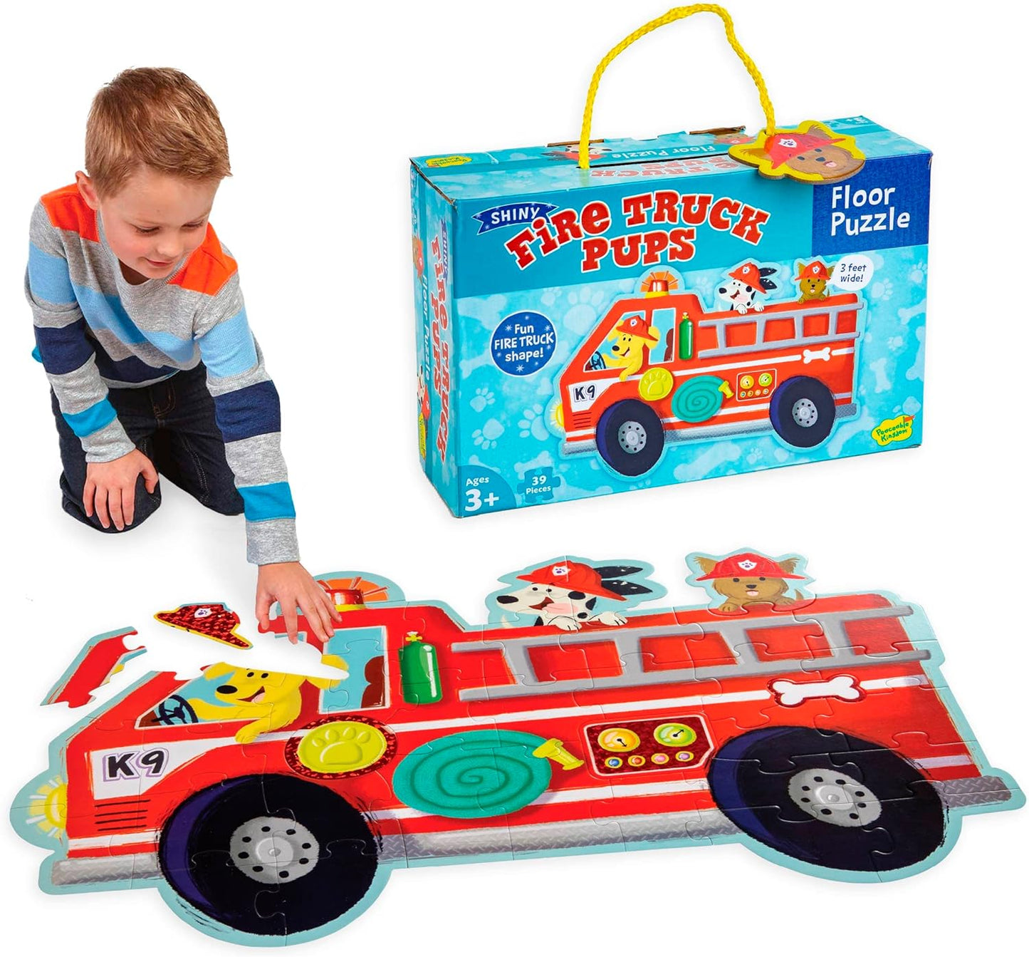 FIRE TRUCK PUPS FLOOR PUZZLE