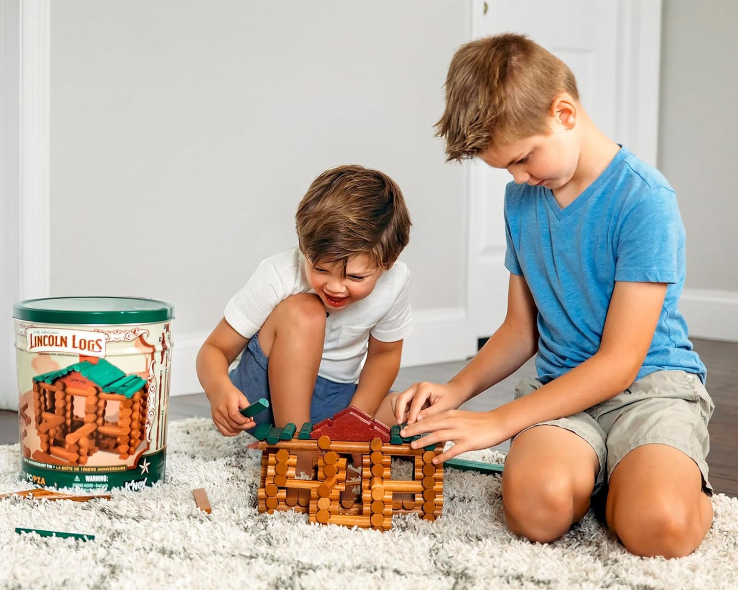 LINCOLN LOGS - 111PC 100TH ANNIVERSARY TIN