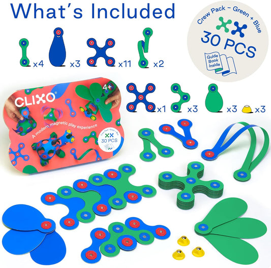 CREW PACK – BLUE/GREEN (30PCS) – CLIXO