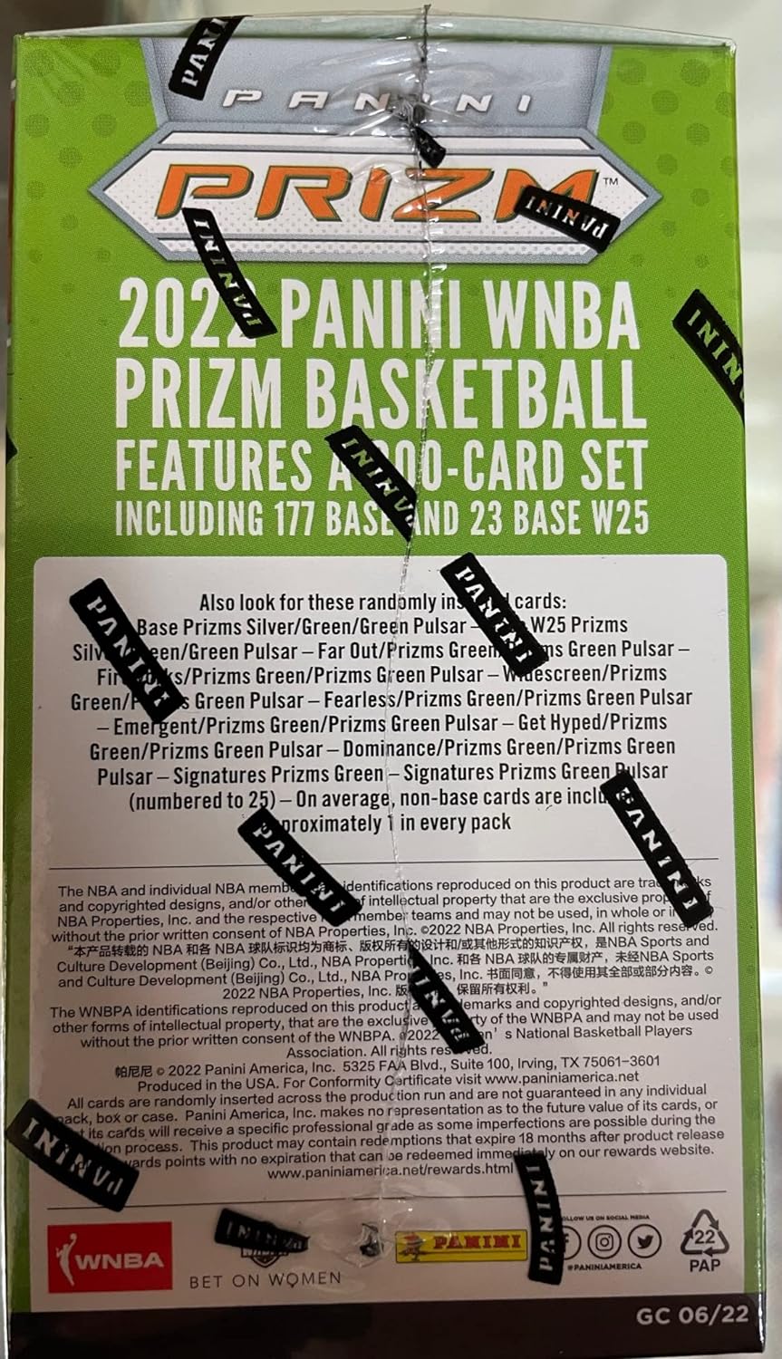 2022 Panini Prizm WNBA Basketball 5-Pack Blaster Box