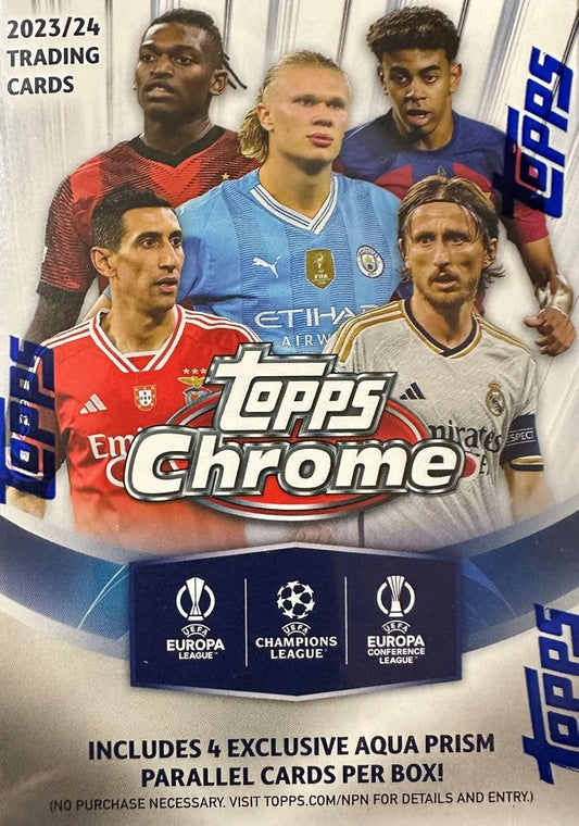 2023/24 Topps Chrome UEFA Club Competitions Soccer 7-Pack Blaster Box