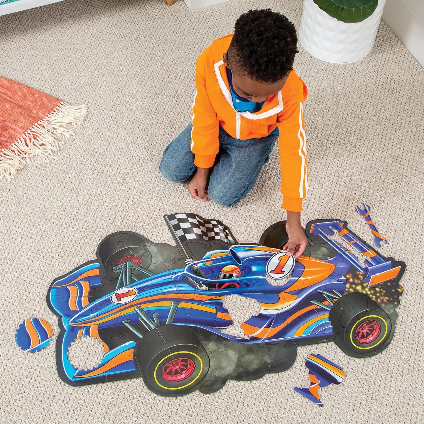 FLOOR PUZZLE RACECAR