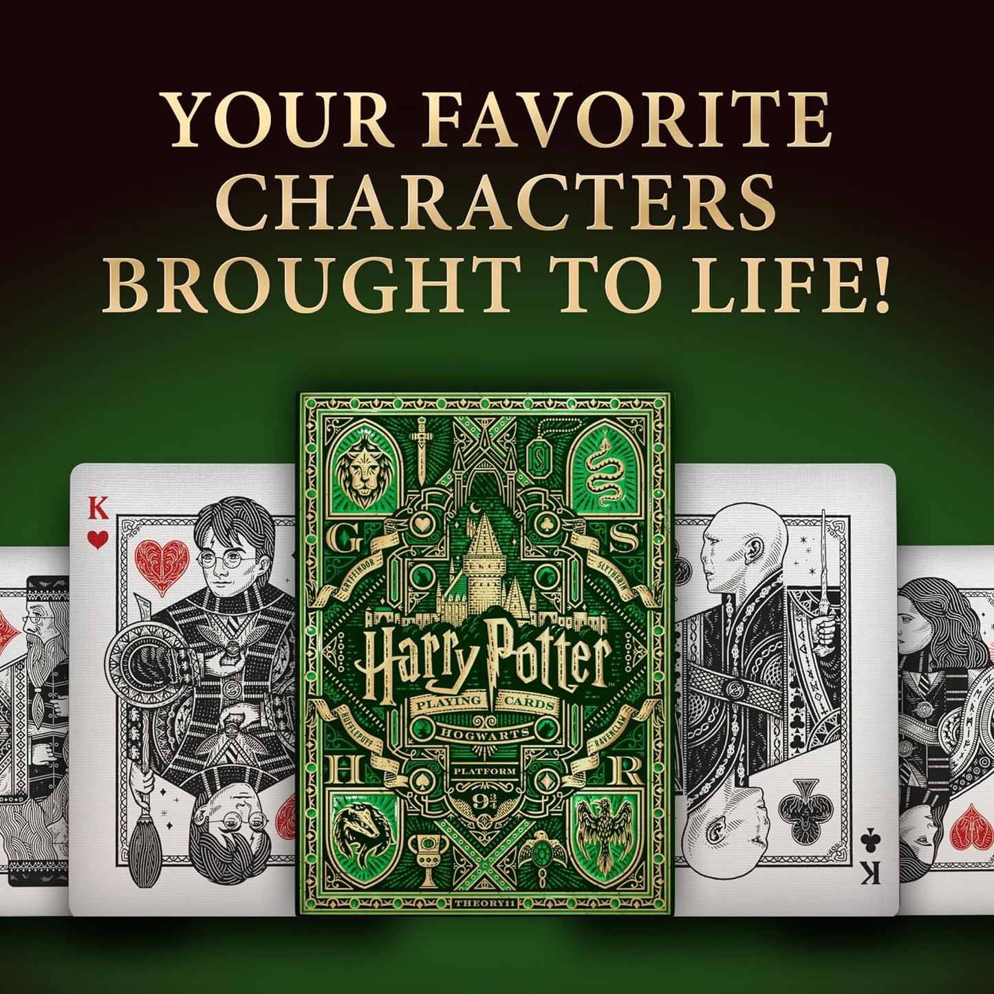 Theory 11 Harry Potter Playing Cards - Green