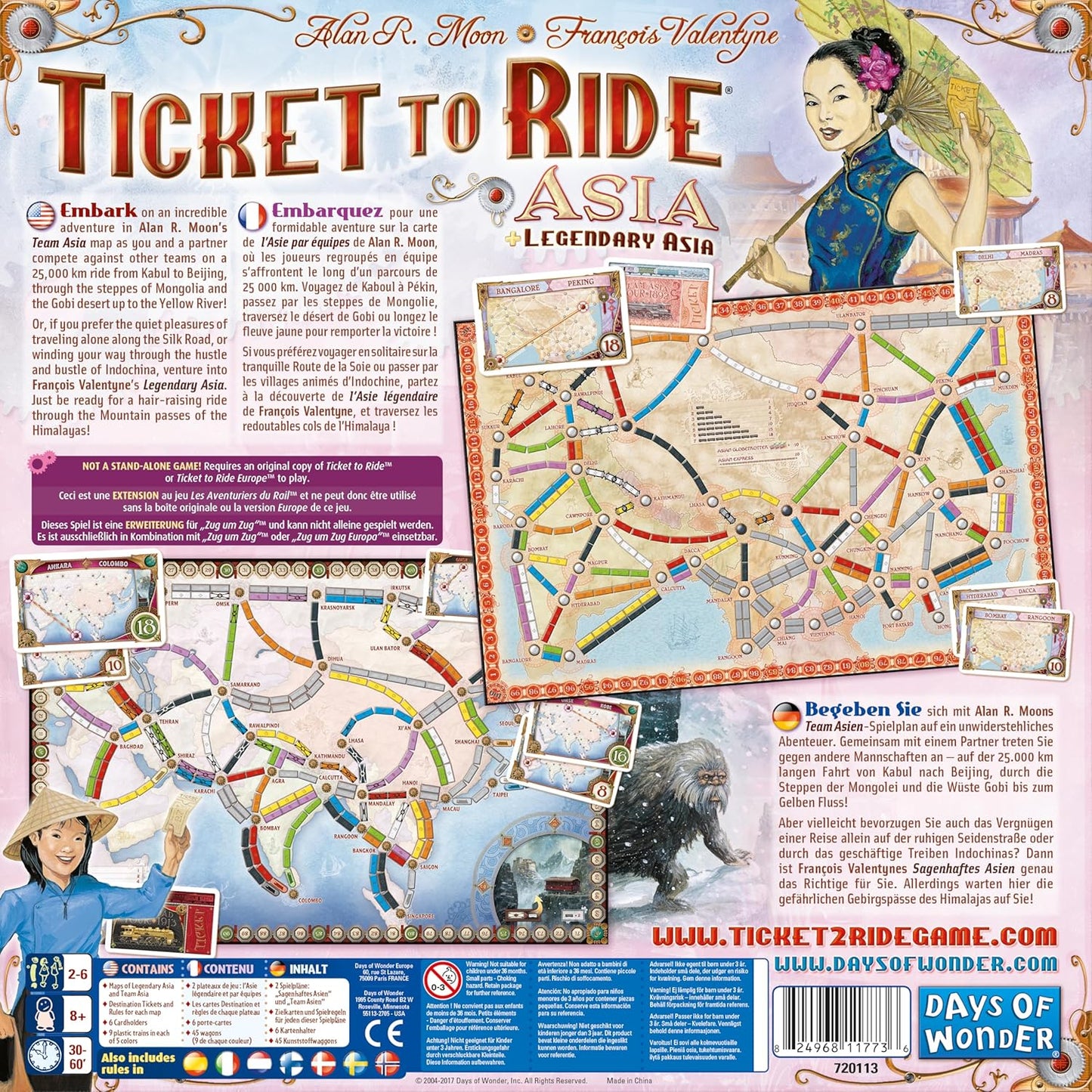 TICKET TO RIDE: MAP #1 - ASIA