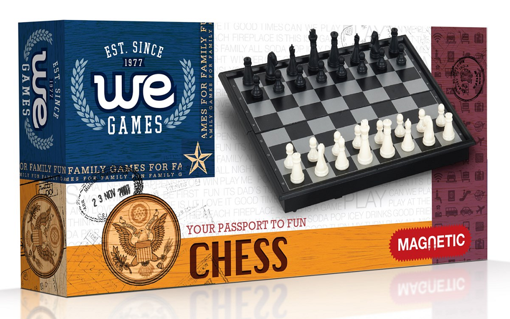 CHESS SET, 10" MAGNETIC FOLDING