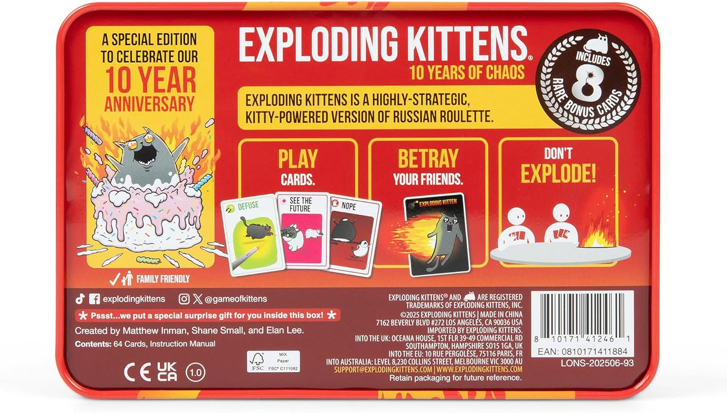 Exploding Kittens - 10 Years Anniversary Tin