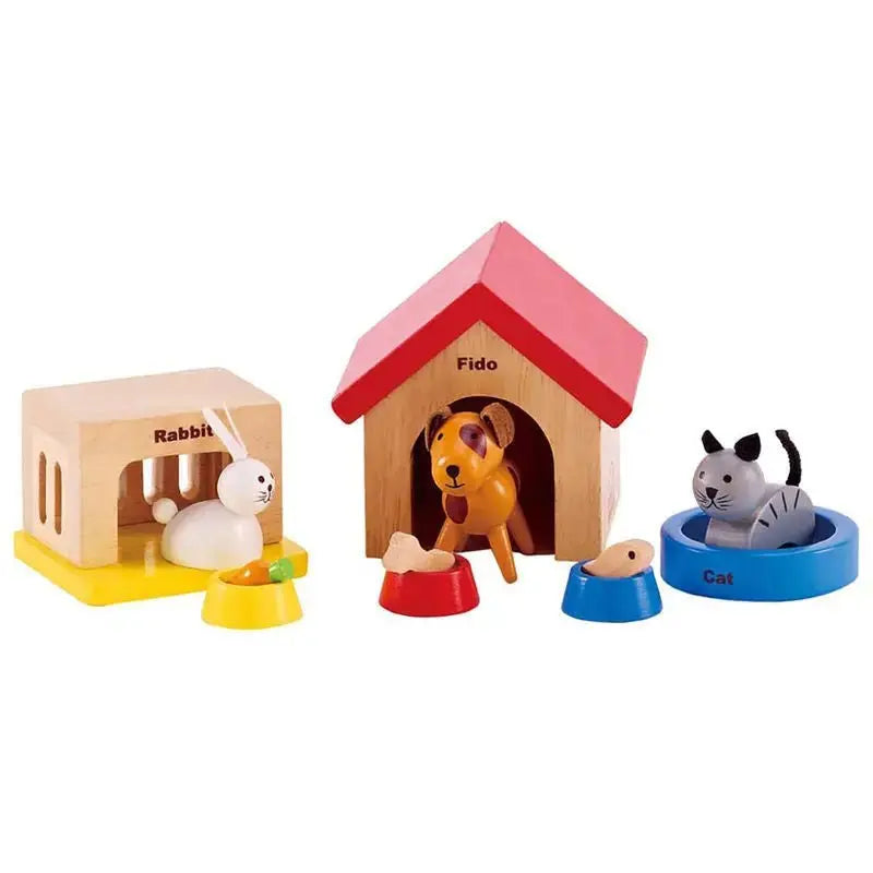 Family Pets Wooden Dollhouse Animal Set