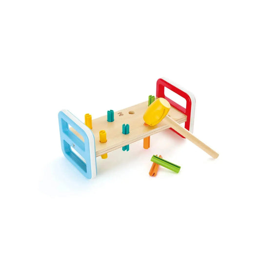 Rainbow Pounder, Pounding Bench Wooden Toy with Hammer