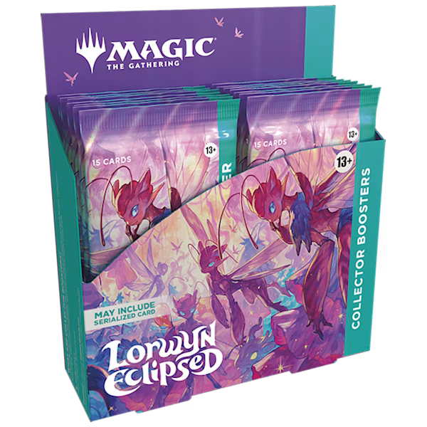 Packaged 'Magic: The Gathering' card game booster with colorful artwork and branding.
