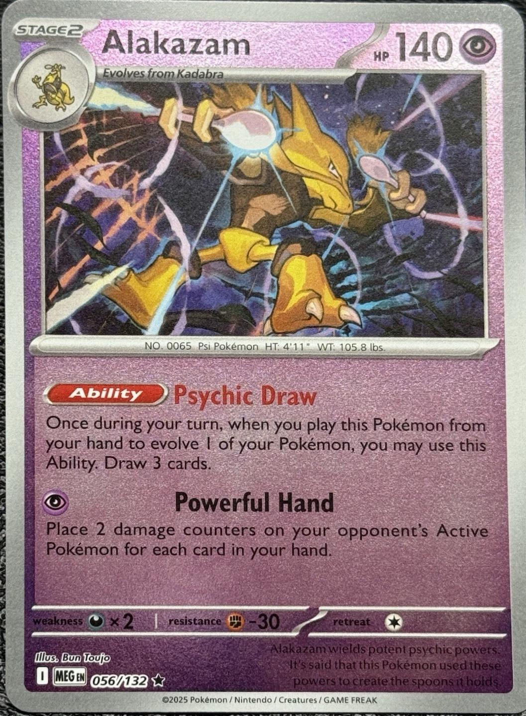 Alakazam (056/132) (ME01: Mega Evolution) (MEG) - GamesLand Canada