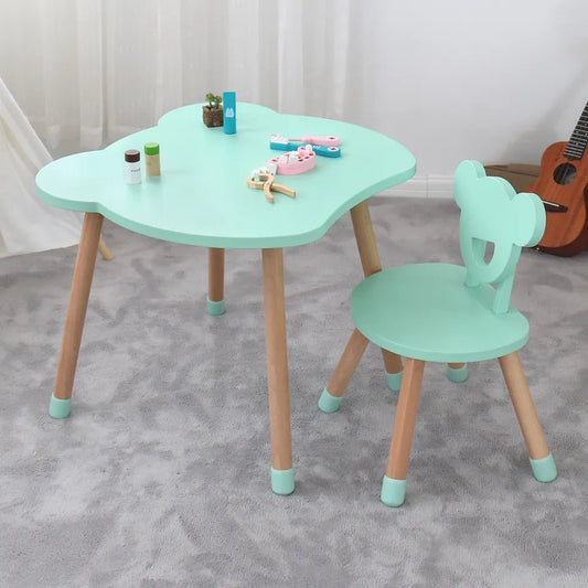 Bear Table and Chair Set - Mint/Green - GamesLand Canada