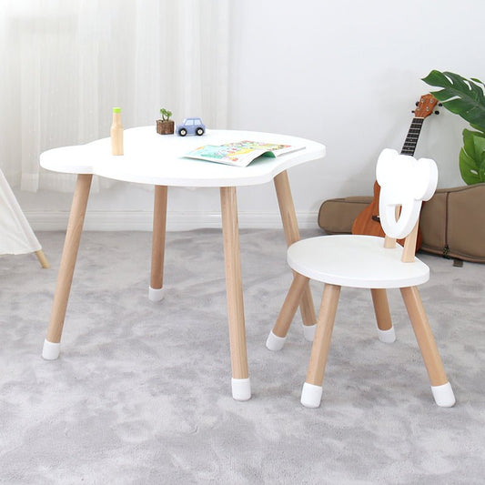 Bear Table and Chair Set - White - GamesLand Canada