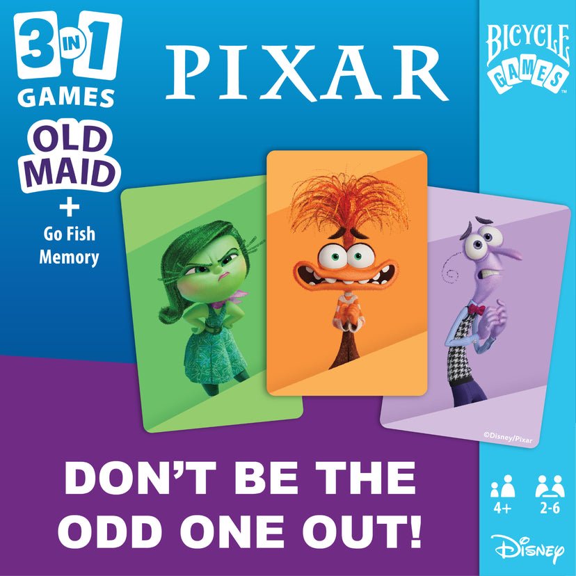 BICYCLE - PIXAR Old Maid Go Fish Memory - GamesLand Canada