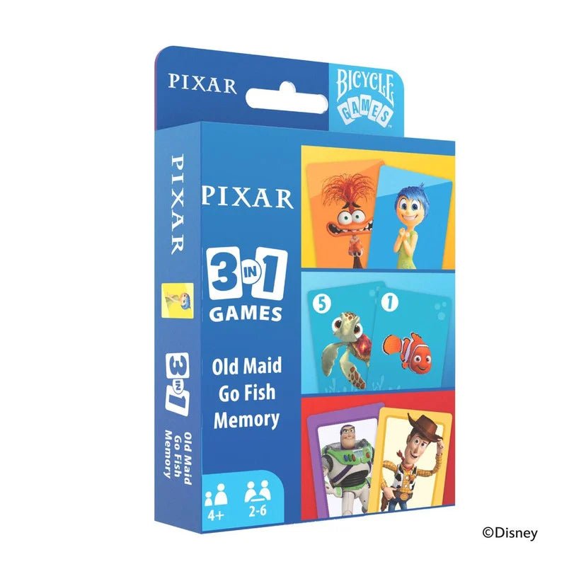 BICYCLE - PIXAR Old Maid Go Fish Memory - GamesLand Canada