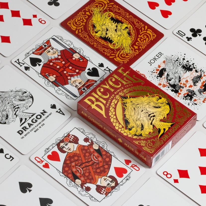 Bicycle Red Dragon Playing Cards - GamesLand Canada