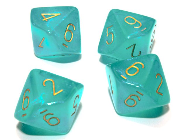 CHESSEX BOREALIS 10D10 TEAL/GOLD LUMINARY - GamesLand Canada