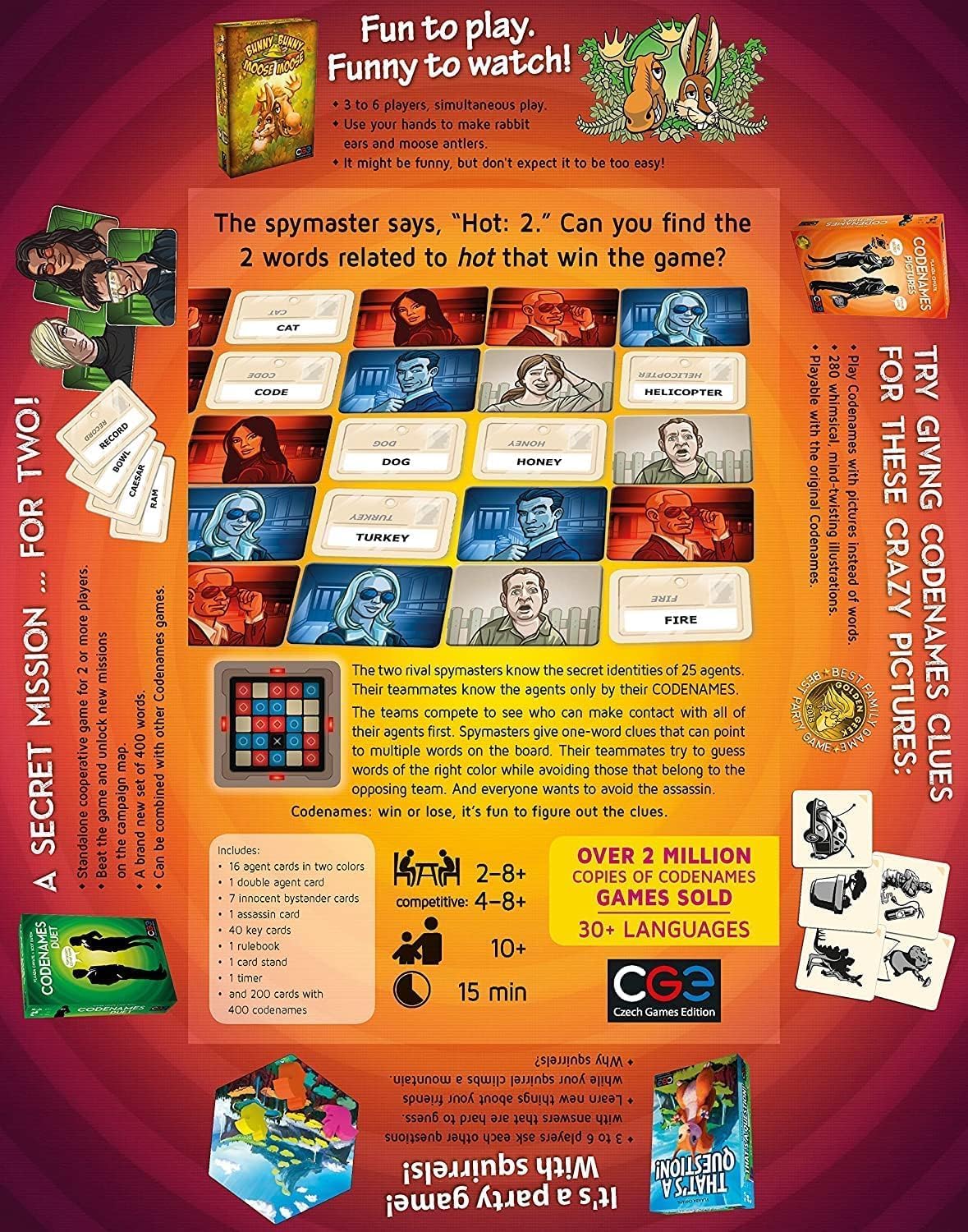Codenames Words CODENAMES WORDS PARTY GAME – GamesLand Canada
