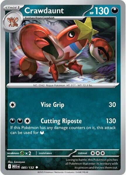 Crawdaunt (085/132) (ME01: Mega Evolution) (MEG) - GamesLand Canada