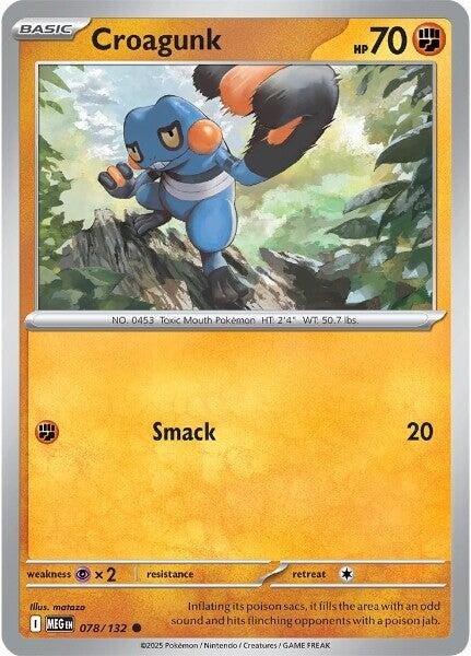 Croagunk (078/132) (ME01: Mega Evolution) (MEG) - GamesLand Canada