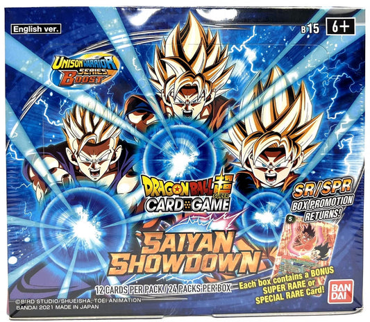 Dragon Ball Super – B15 Unison Warrior Series: Saiyan Showdown Booster Box - GamesLand Canada