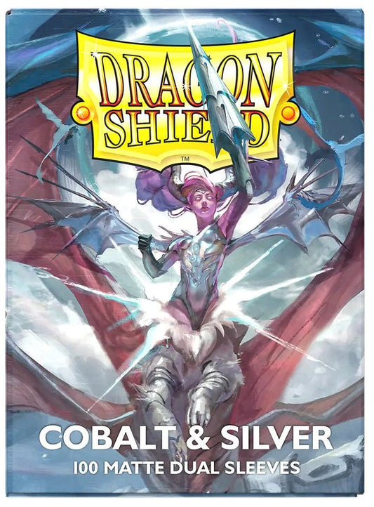 DRAGON SHIELD SLEEVES COBALT/SILVER - GamesLand Canada