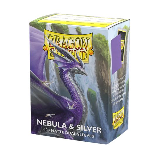 DRAGON SHIELD SLEEVES DUAL MATTE NEBULA AND SILVER 100CT - GamesLand Canada