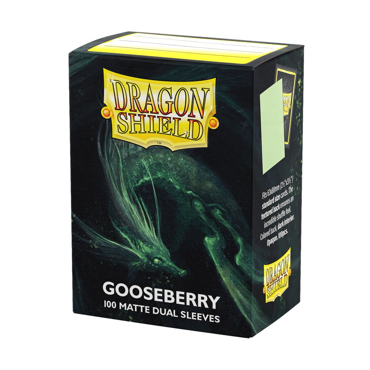 DRAGON SHIELD SLEEVES DUAL MATTE PASTELS GOOSEBERRY 100CT - GamesLand Canada