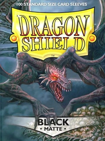 DRAGON SHIELD SLEEVES MATTE BLACK 100CT - GamesLand Canada