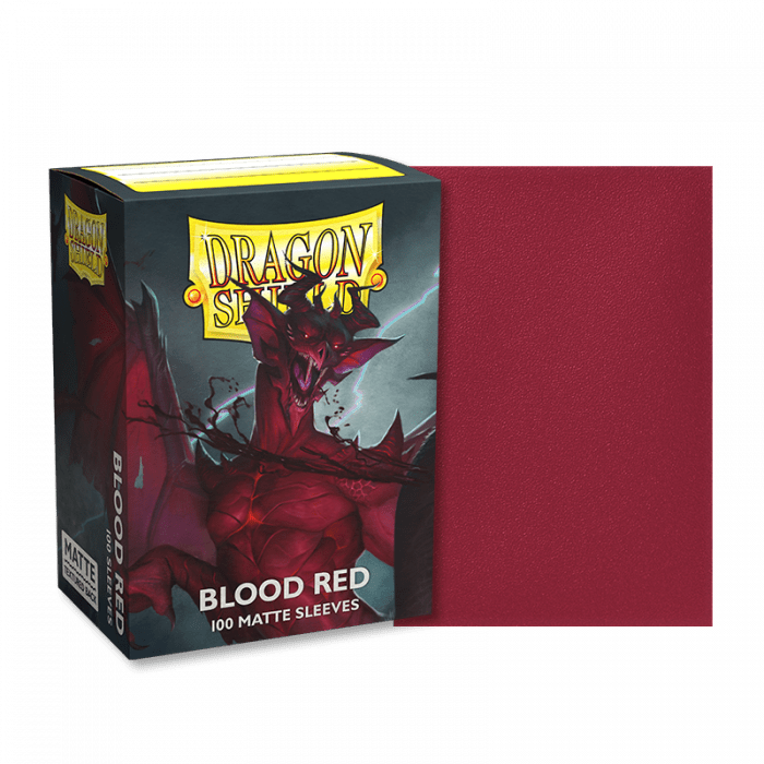 DRAGON SHIELD SLEEVES MATTE BLOOD RED 100CT - GamesLand Canada