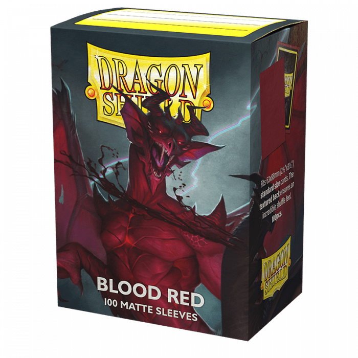 DRAGON SHIELD SLEEVES MATTE BLOOD RED 100CT - GamesLand Canada