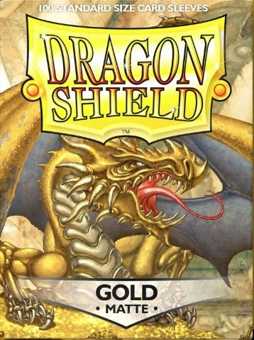 DRAGON SHIELD SLEEVES MATTE GOLD 100CT - GamesLand Canada