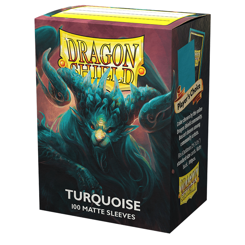 DRAGON SHIELD SLEEVES MATTE TURQUOISE 100CT - GamesLand Canada