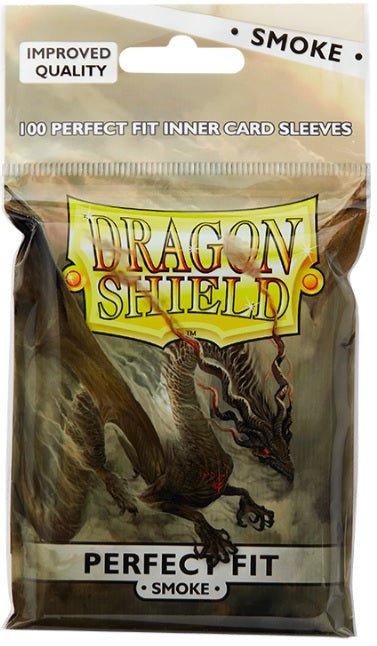 DRAGON SHIELD SLEEVES PERFECT FIT CLEAR/SMOKE 100CT - GamesLand Canada