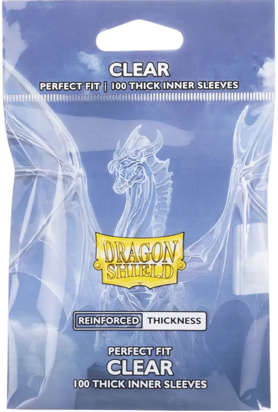 DRAGON SHIELD SLEEVES PERFECT FIT THICK INNER CLEAR 100CT - GamesLand Canada