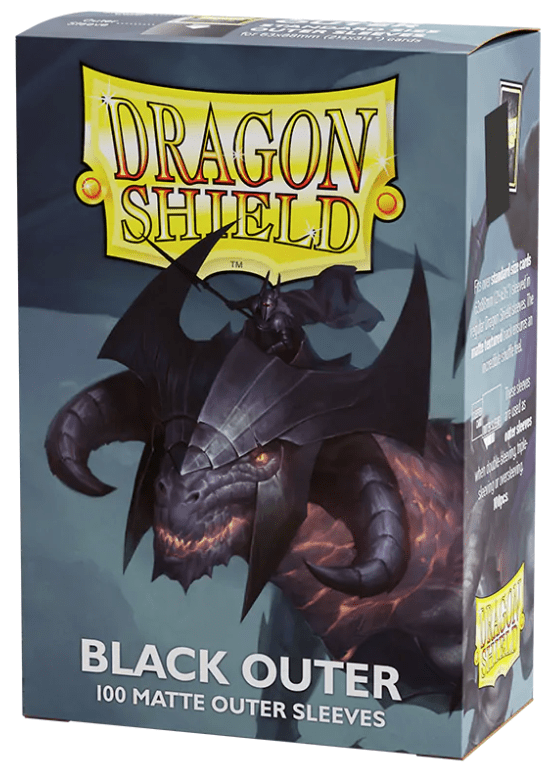 DRAGON SHIELD STANDARD SLEEVES OUTER MATTE BLACK - GamesLand Canada