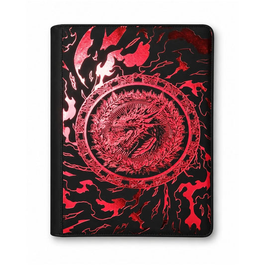 EVORETRO Dragon Crest Binder 16-Pocket (4x4) Zip-Up Trading Card Binder - 1024 Cards - GamesLand Canada