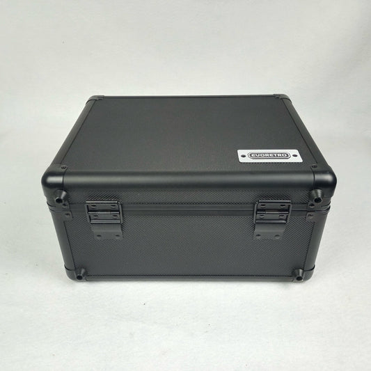 EVORETRO GRADED CARD STORAGE BOX HEAVY DUTY 3 ROWS BLACK ALUMINUM - GamesLand Canada