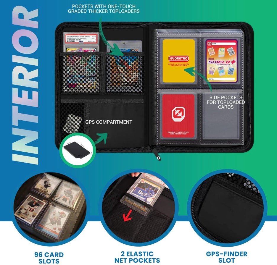 EVORETRO SHIELD+ COMPACT 96 TOPLOAD CARDS BINDER BLACK - GamesLand Canada