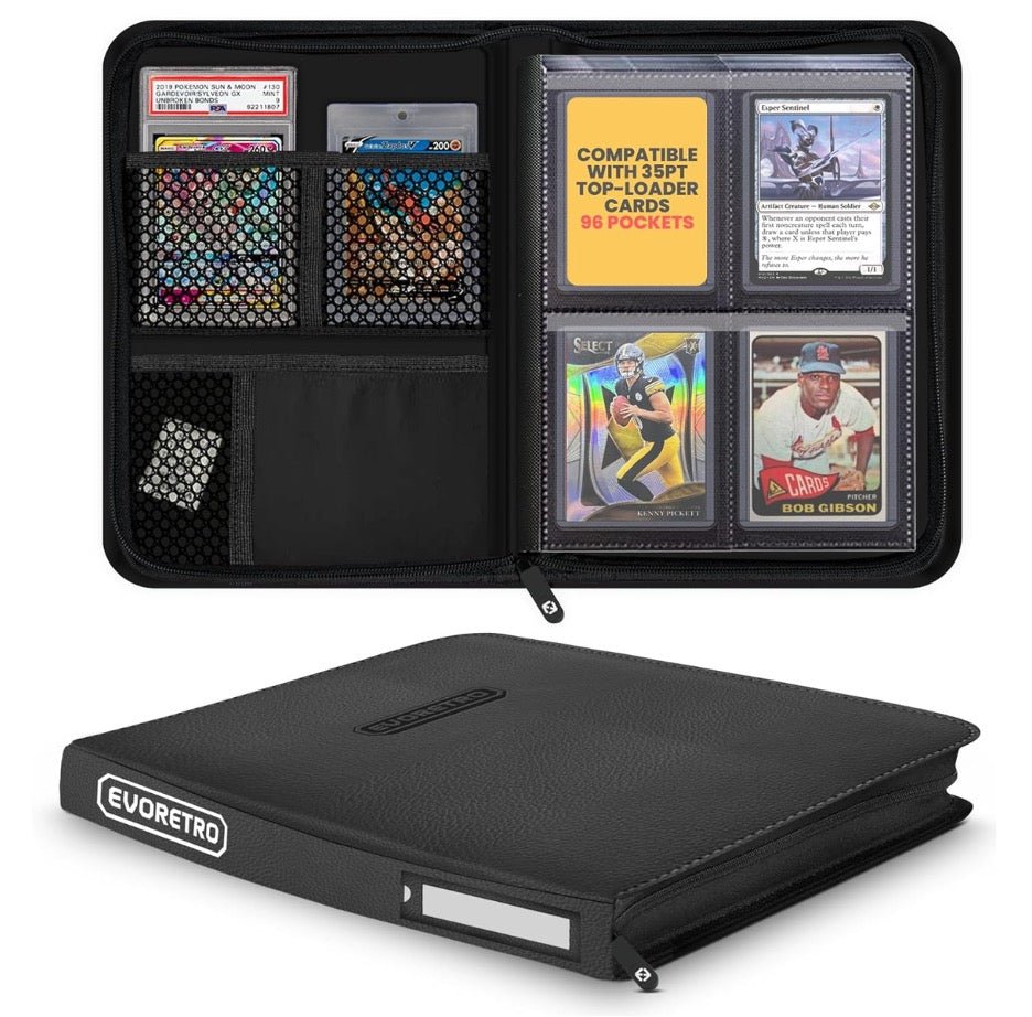 EVORETRO SHIELD+ COMPACT 96 TOPLOAD CARDS BINDER BLACK - GamesLand Canada