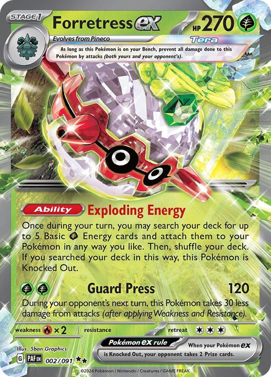 Forretress ex (002/091) (SV: Paldean Fates) (PAF) - GamesLand Canada