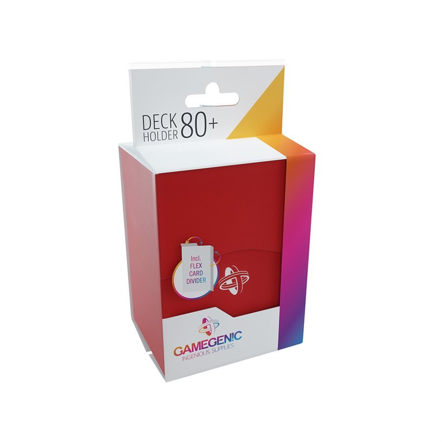 Gamegenic Deck Box: Deck Holder: Red (80 ct) - GamesLand Canada