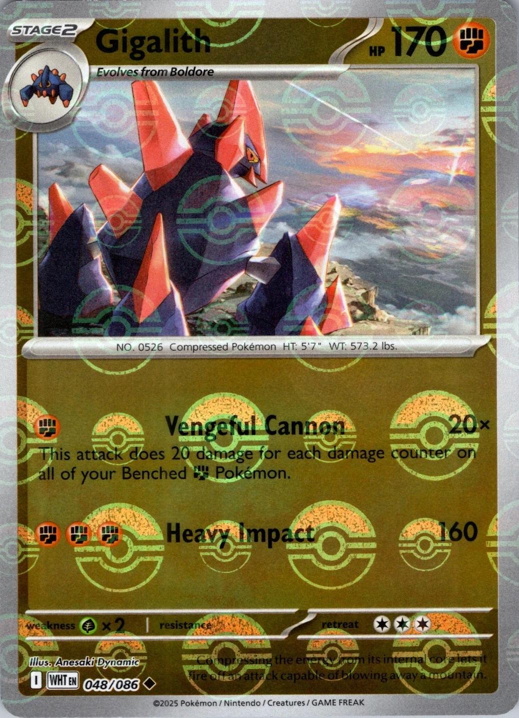 Gigalith [Poke Ball] (048/086) (SV: White Flare) (WHT) - GamesLand Canada