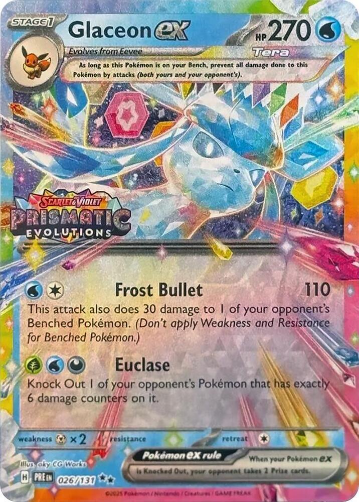Glaceon ex (026/131) (SV: Prismatic Evolutions) (PRE) - GamesLand Canada