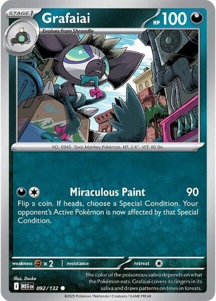 Grafaiai (092/132) (ME01: Mega Evolution) (MEG) - GamesLand Canada