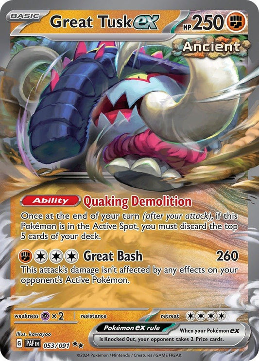 Great Tusk ex (053/091) (SV: Paldean Fates) (PAF) - GamesLand Canada