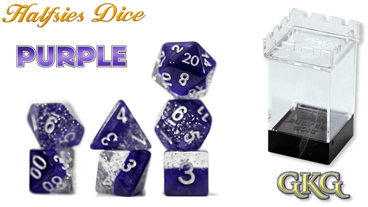HALFSIES DICE - GLITTER EDITION PURPLE - GamesLand Canada