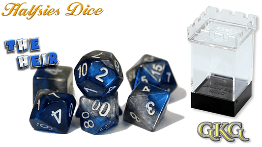 HALFSIES DICE - THE HEIR 7 - DIE SET UPGRADED CASE - GamesLand Canada