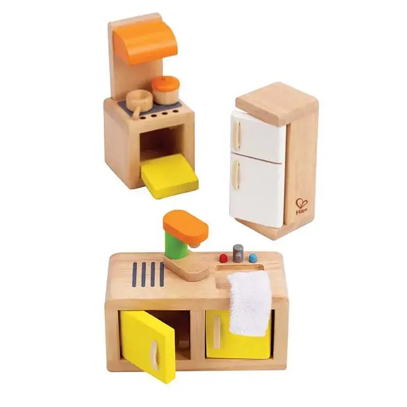 Hape Wooden Doll House Furniture Kitchen Set - GamesLand Canada