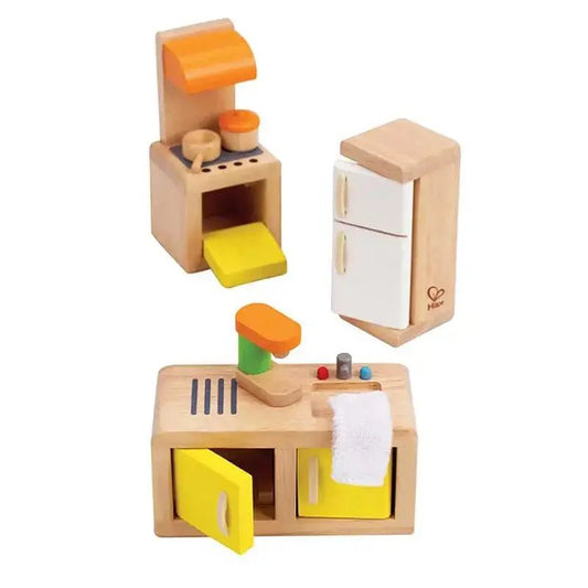 Hape Wooden Doll House Furniture Kitchen Set - GamesLand Canada